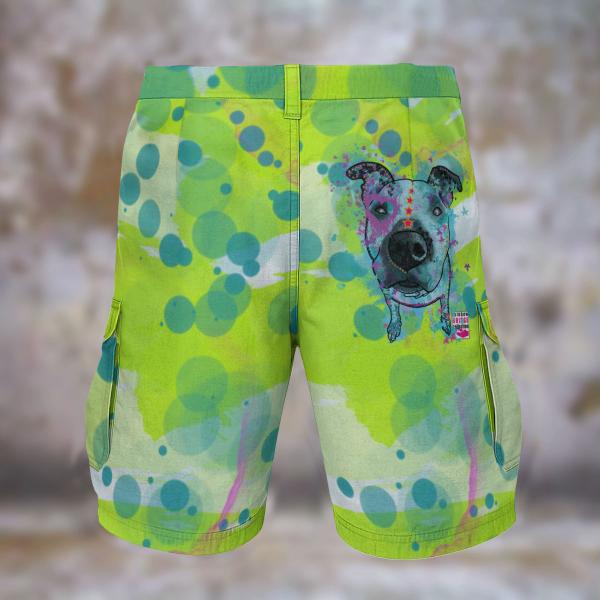 Cargohose mit Sancho - Hose, lang oder kurz, bunt, 100% Polyester, Grösse S-5XL, fester Stoff, Normale Passform, SOKA, Listenhund, AmStaff, Staff, Staffordshire, PitBull, Pit